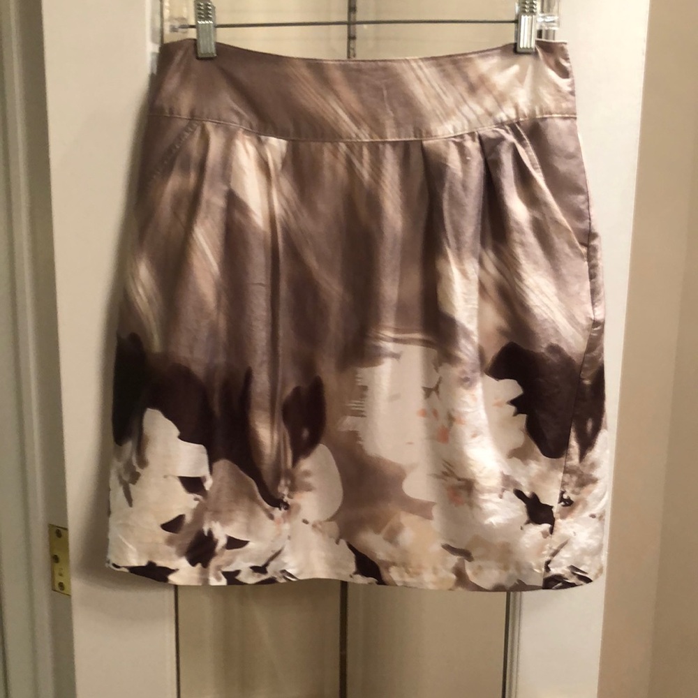 Women’s Neutral Floral Cotton Skirt